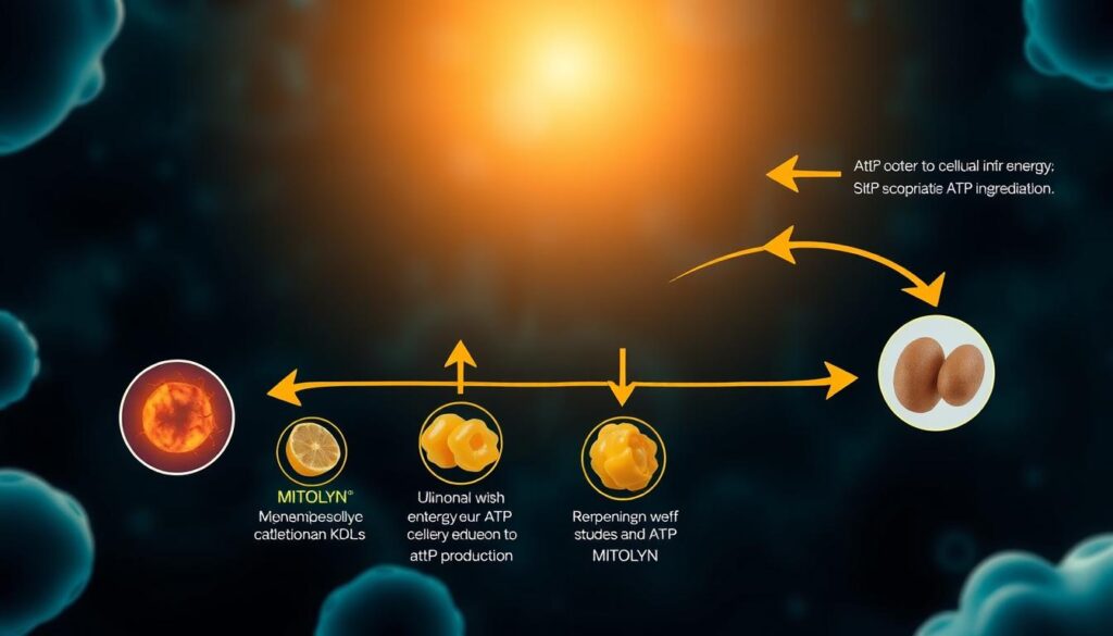 Diagram showing how MITOLYN affects cellular energy production