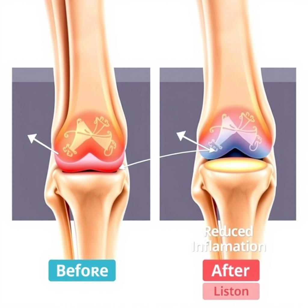 Illustration of reduced joint inflammation with Joint Genesis