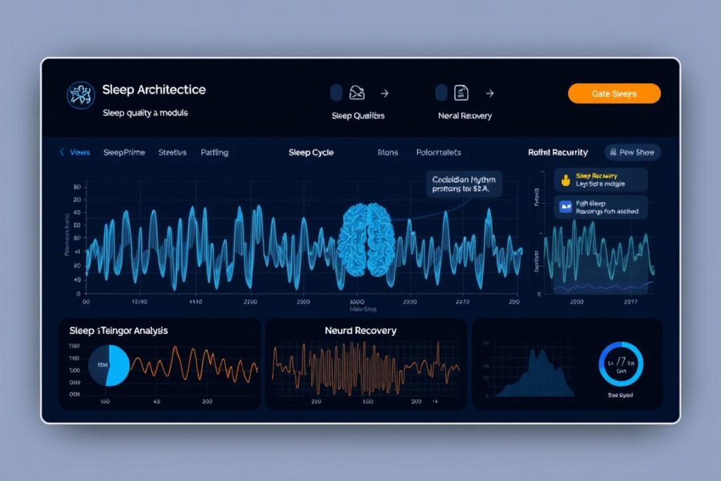 NeuroPrime sleep optimization module showing sleep cycle analysis