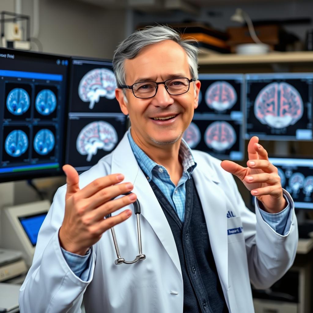 Neuroscientist discussing NeuroPrime technology