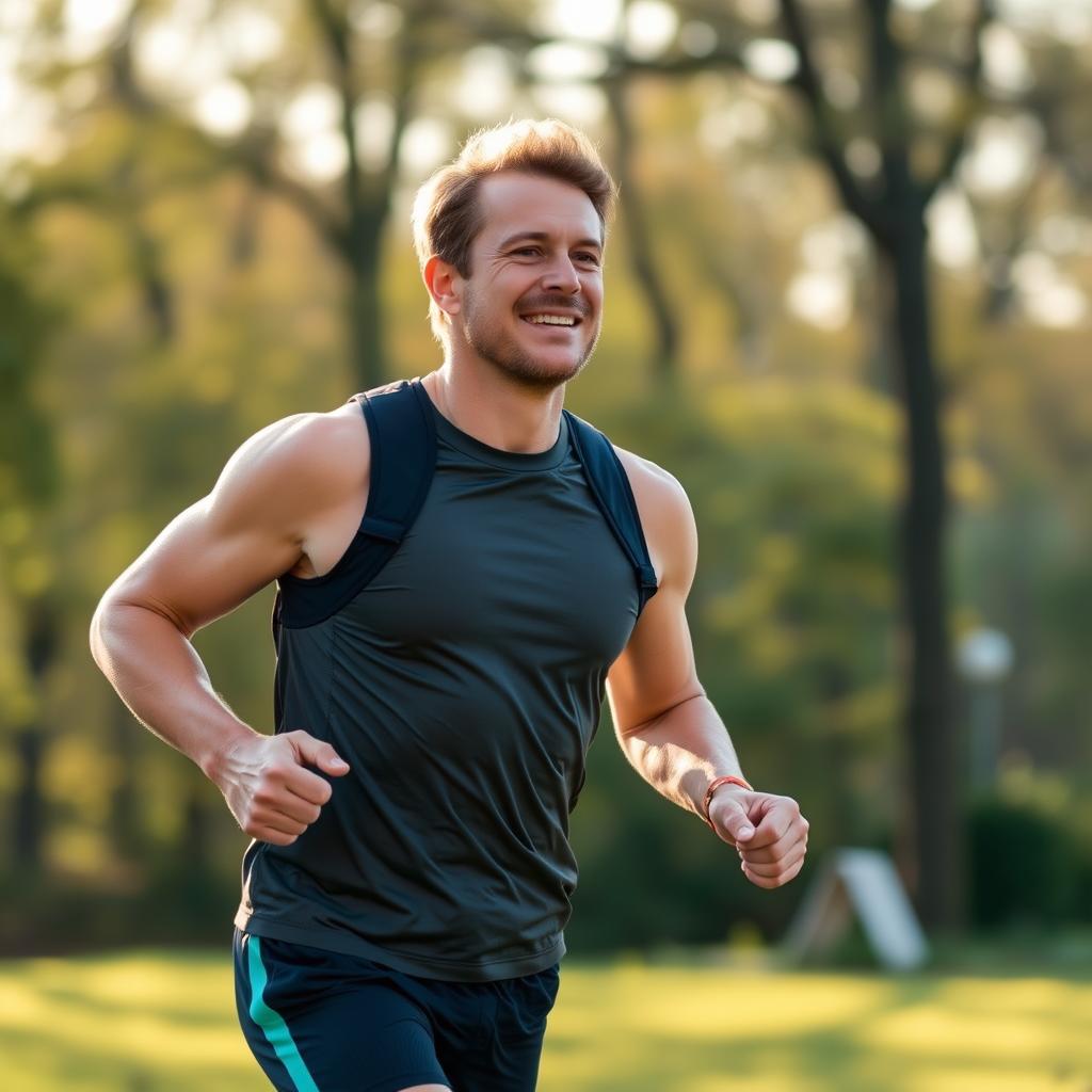 Person with increased energy levels after taking Liv Pure