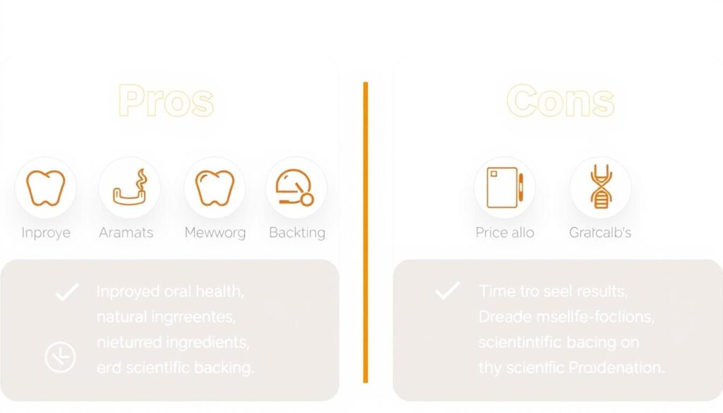 ProDentim pros and cons comparison visualization