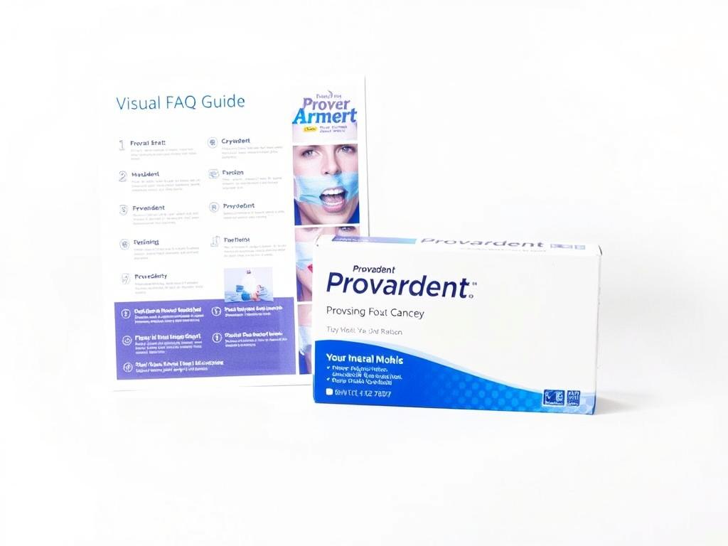 ProvaDent packaging with frequently asked questions visual guide