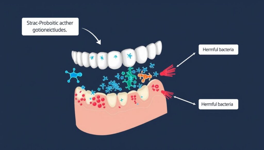 Visual representation of how ProDentim works in the oral microbiome