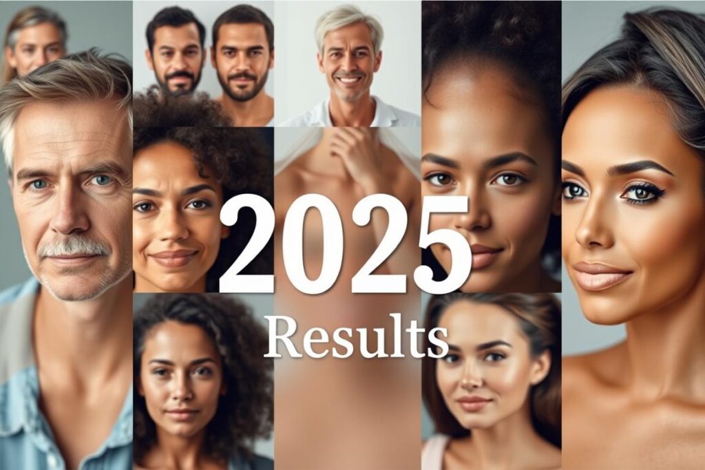 Collage of Mitolyn users showing before and after results from 2025