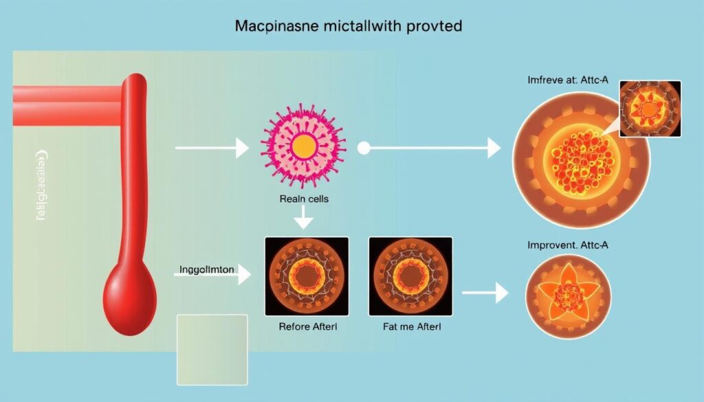 Diagram showing how Mitolyn affects mitochondrial function for weight loss