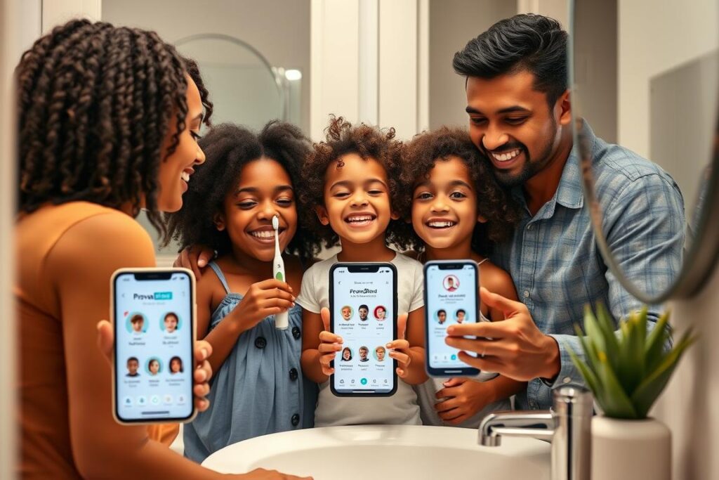 Family using ProvaDent 2025 dental care system at home