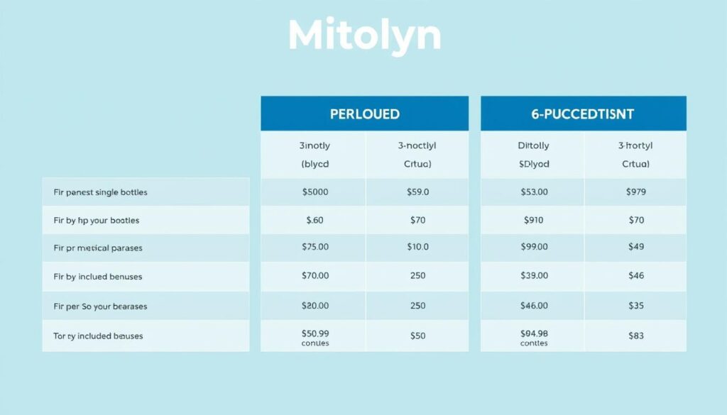 Mitolyn pricing packages and value comparison chart