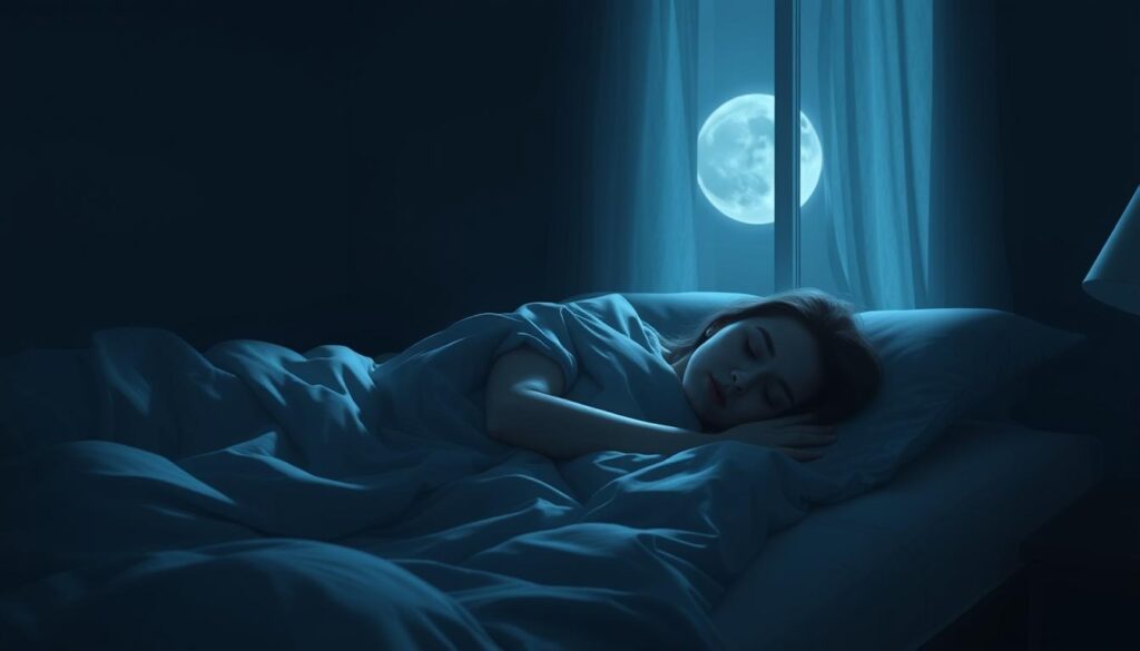 Person sleeping peacefully after taking melatonin at the right time