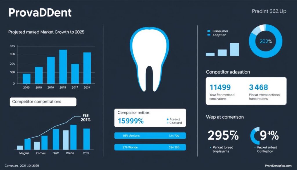 ProvaDent 2025 market growth chart and consumer adoption statistics