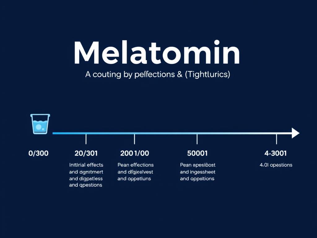 Timeline showing how long it takes for melatonin to work from ingestion to peak effectiveness